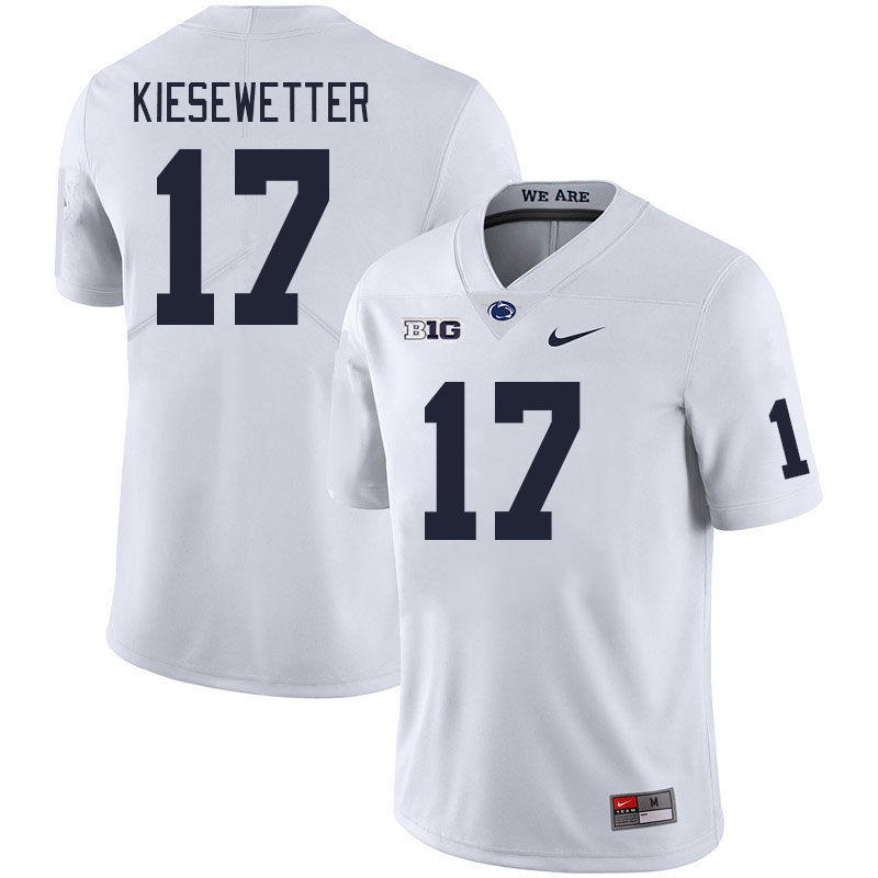 Men #17 Karson Kiesewetter Penn State Nittany Lions College Football Jerseys Stitched Sale-White - Click Image to Close